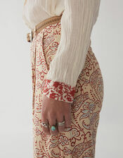 Maison Hotel Wide-Leg Trousers, Cream (CREAM), large