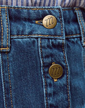 Tamsin Button Denim Midi Skirt , Blue (MID AUTHENTIC BLUE), large