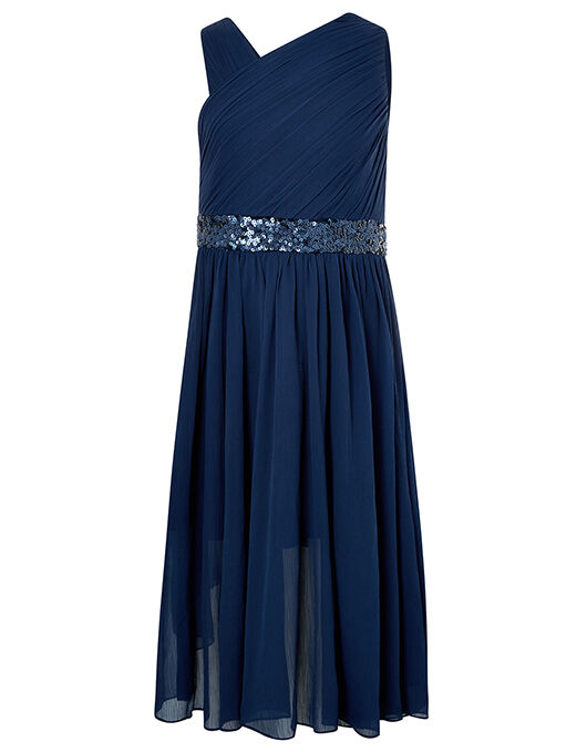 Abigail Sequin One-Shoulder Prom Dress 