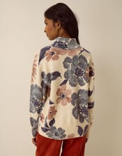 Olive High Neck Floral Jumper, Ivory (IVORY), large