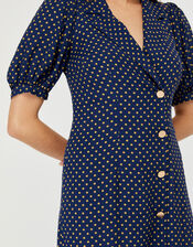 Livvy Spot Print Dress, Blue (NAVY), large