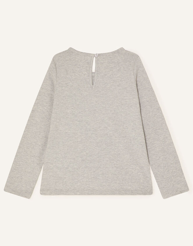 Sequin Unicorn Long Sleeve Top, Grey (GREY), large