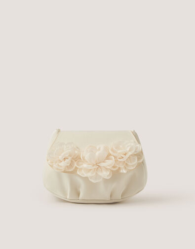 Corsage Satin Bag, Ivory (IVORY), large