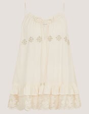 Tessa Lace Swing Top, Ivory (IVORY), large