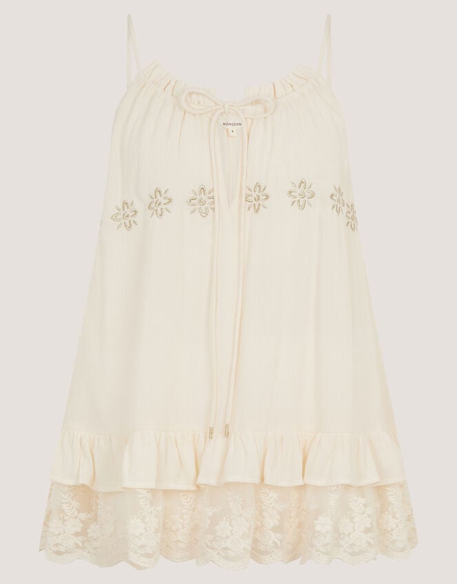Tessa Lace Swing Top, Ivory (IVORY), large
