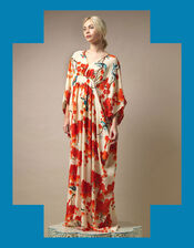 One Hundred Stars Acer Print Maxi Kaftan, , large