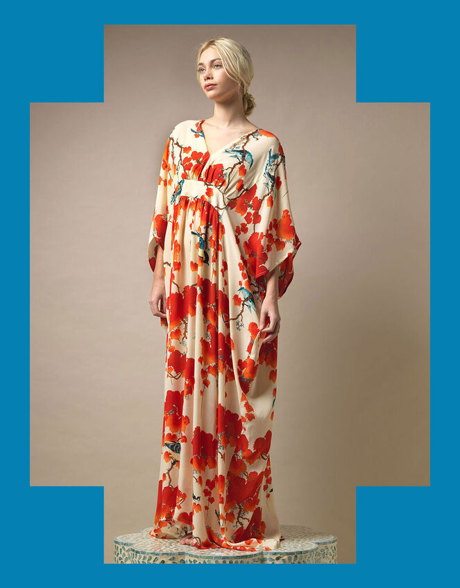 One Hundred Stars Acer Print Maxi Kaftan, , large