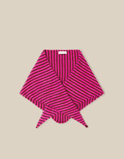 Safi Stripe Knitted Triangle Scarf, , large