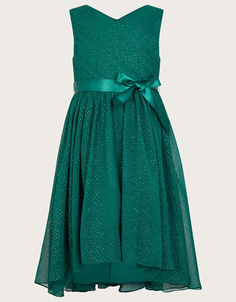 Glitter Wrap Mariposa Dress Green, Green (GREEN), large