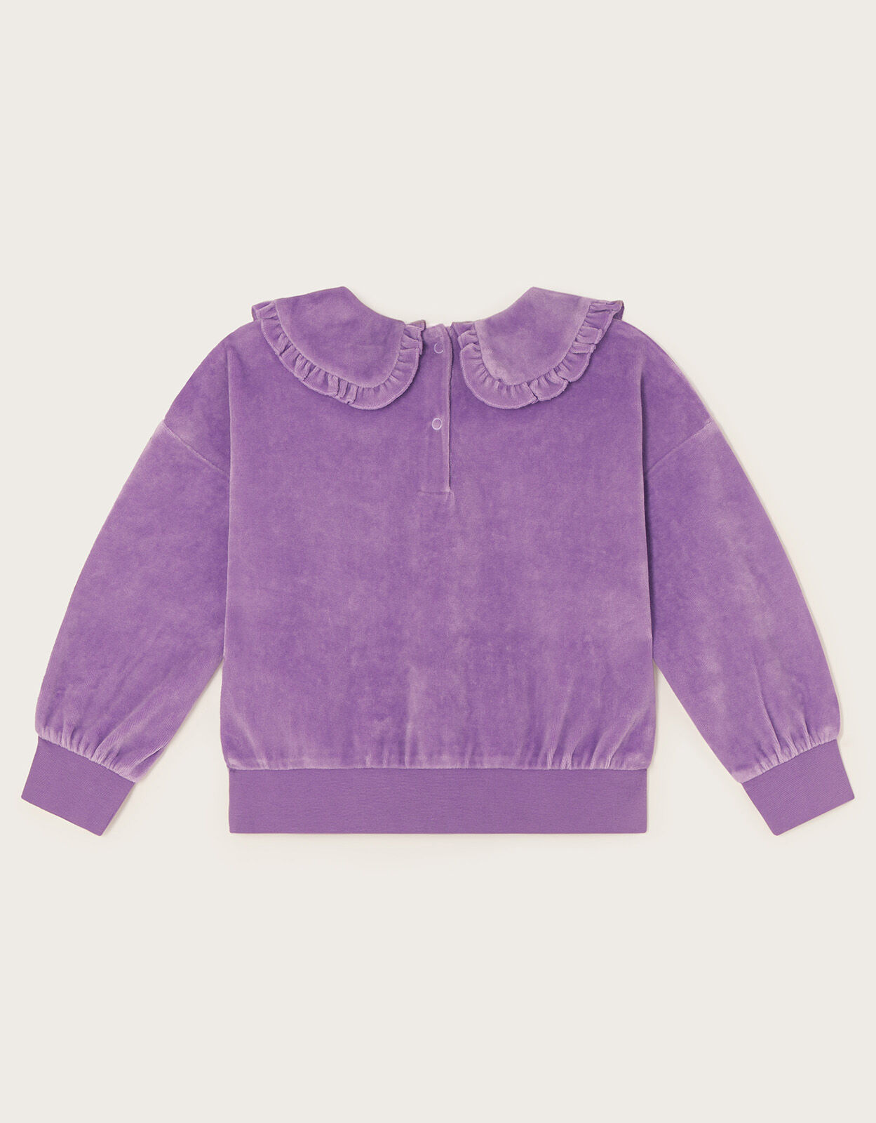 Velour Collar Top Purple