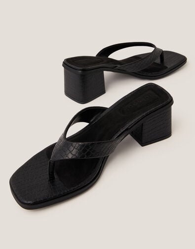 Tilly Toe Thong Mules, Black (BLACK), large