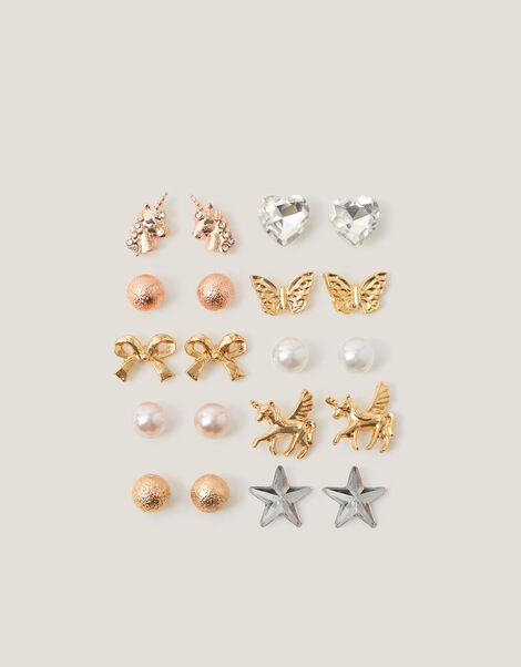 10-Pack Unicorn Stud Earrings, , large