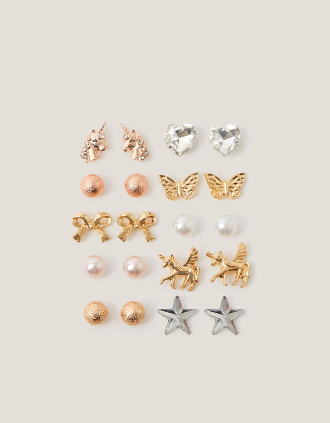 10-Pack Unicorn Stud Earrings, , large
