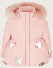 Baby Butterfly 3D Padded Coat, Pink (PINK), large