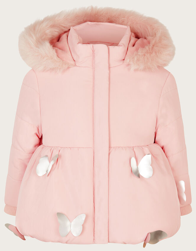Baby Butterfly 3D Padded Coat, Pink (PINK), large
