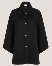 Ciara Cape Coat, Black (BLACK), large