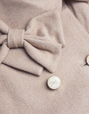 Bow Cape Coat, Camel (OATMEAL), large