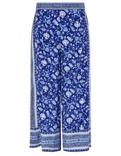 Billie Printed Culottes in LENZING™ ECOVERO™, Blue (BLUE), large