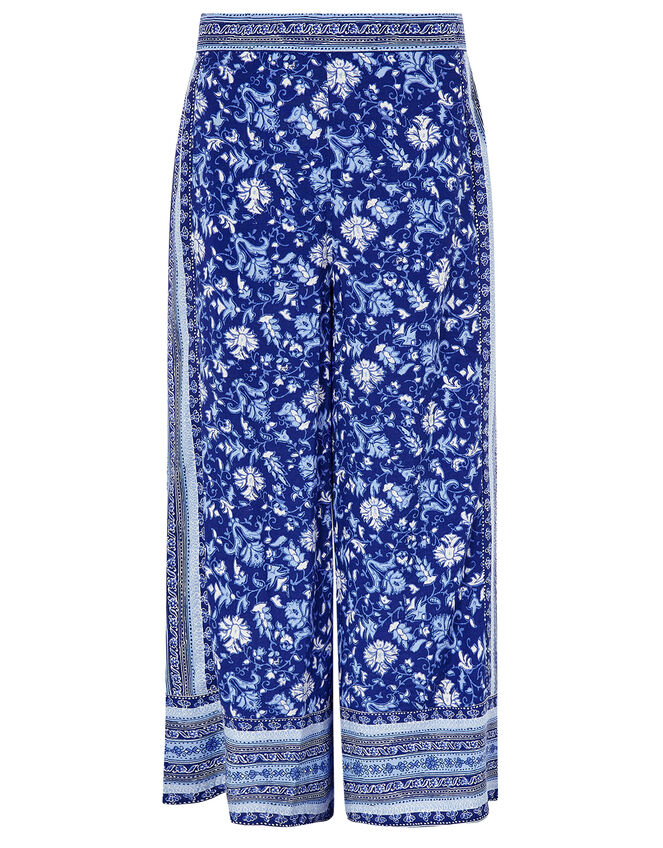 Billie Printed Culottes in LENZING™ ECOVERO™, Blue (BLUE), large