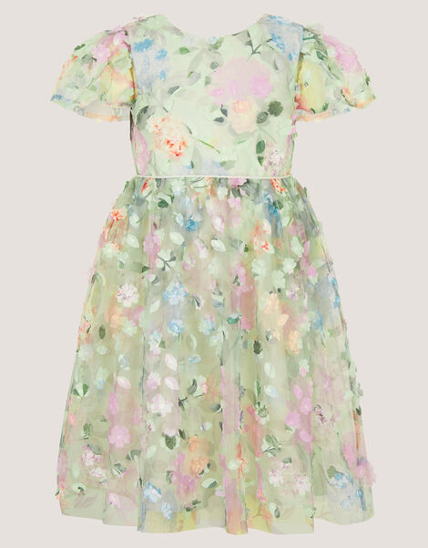 Eliza Floral Appliqu&eacute; Party Dress, Multi (MULTI), large