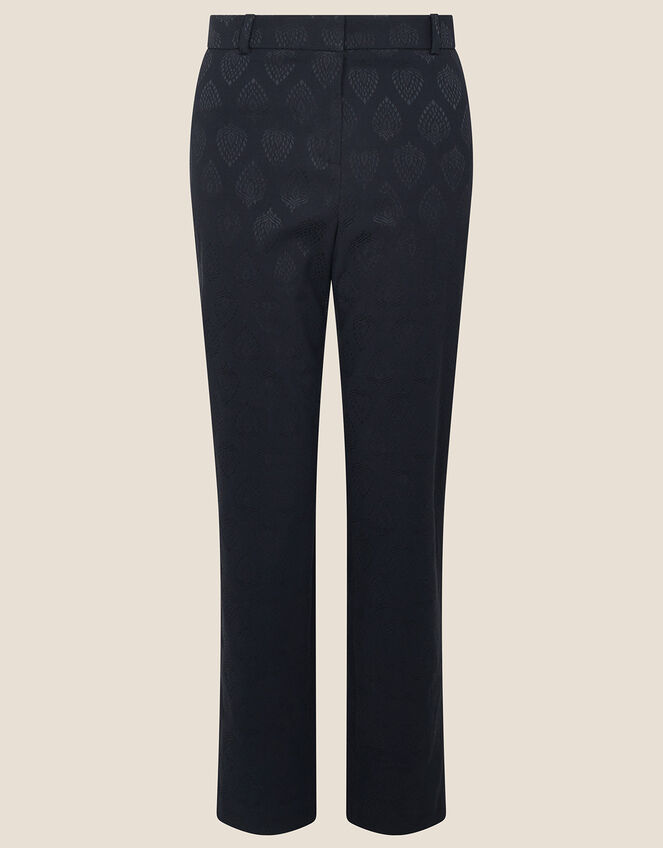 Josie Jacquard Trousers, Black (BLACK), large