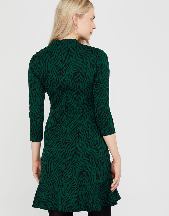 Tiggy Tiger Jacquard Dress, Green (GREEN), large