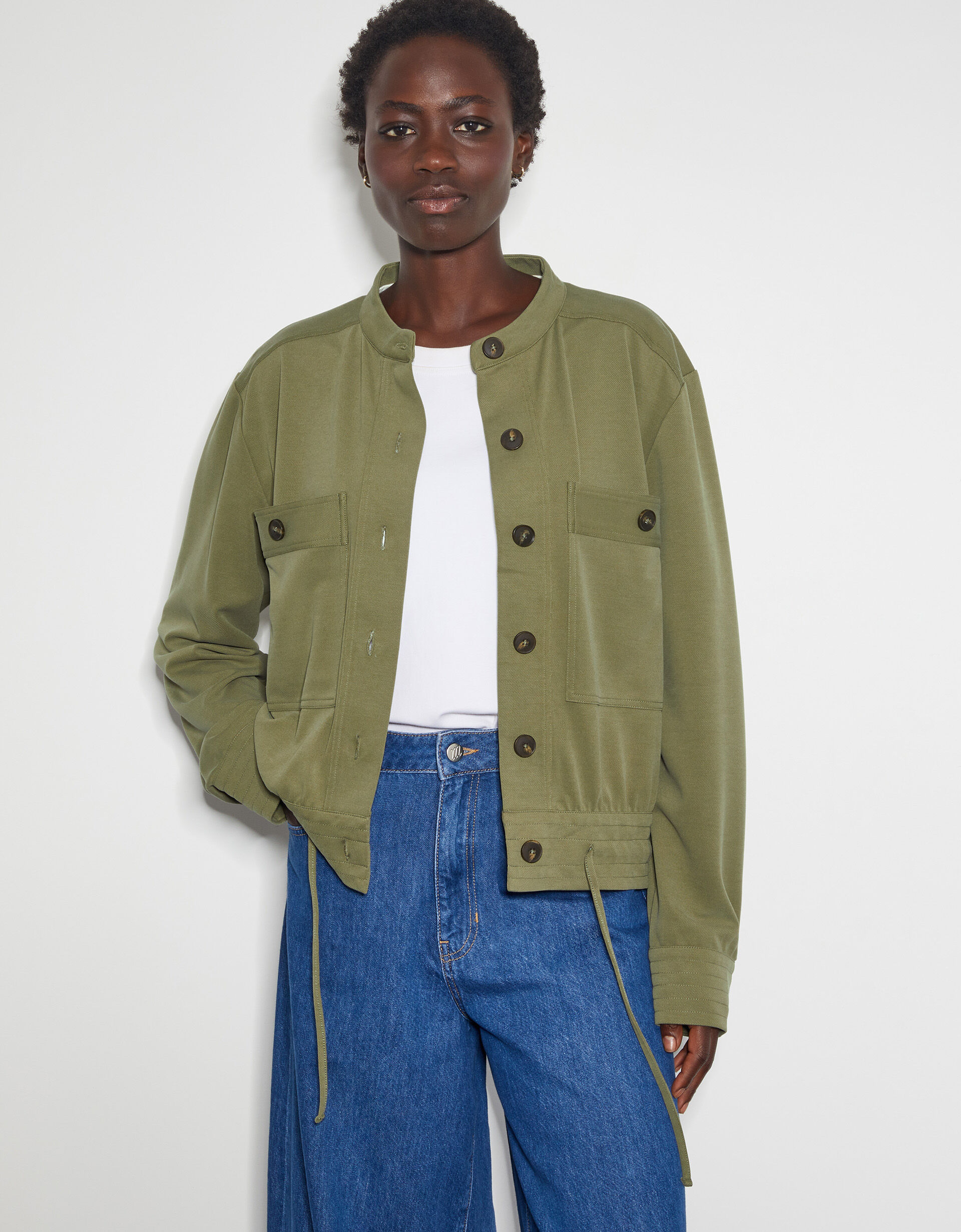 Ulla Utility Bomber Jacket Green | Jackets | Monsoon US.