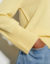 Cara Collar Cashmere Jumper, Yellow (YELLOW), large