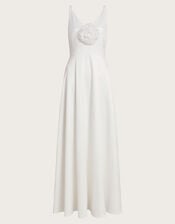 Sarah Satin Bridal Dress, Ivory (IVORY), large