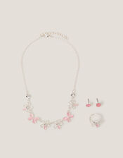 Floral Butterfly Jewellery Set, , large