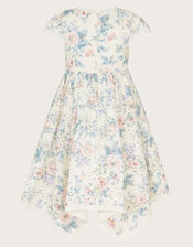 Ashleigh Short Sleeve Broderie Floral Dress, Multi (MULTI), large