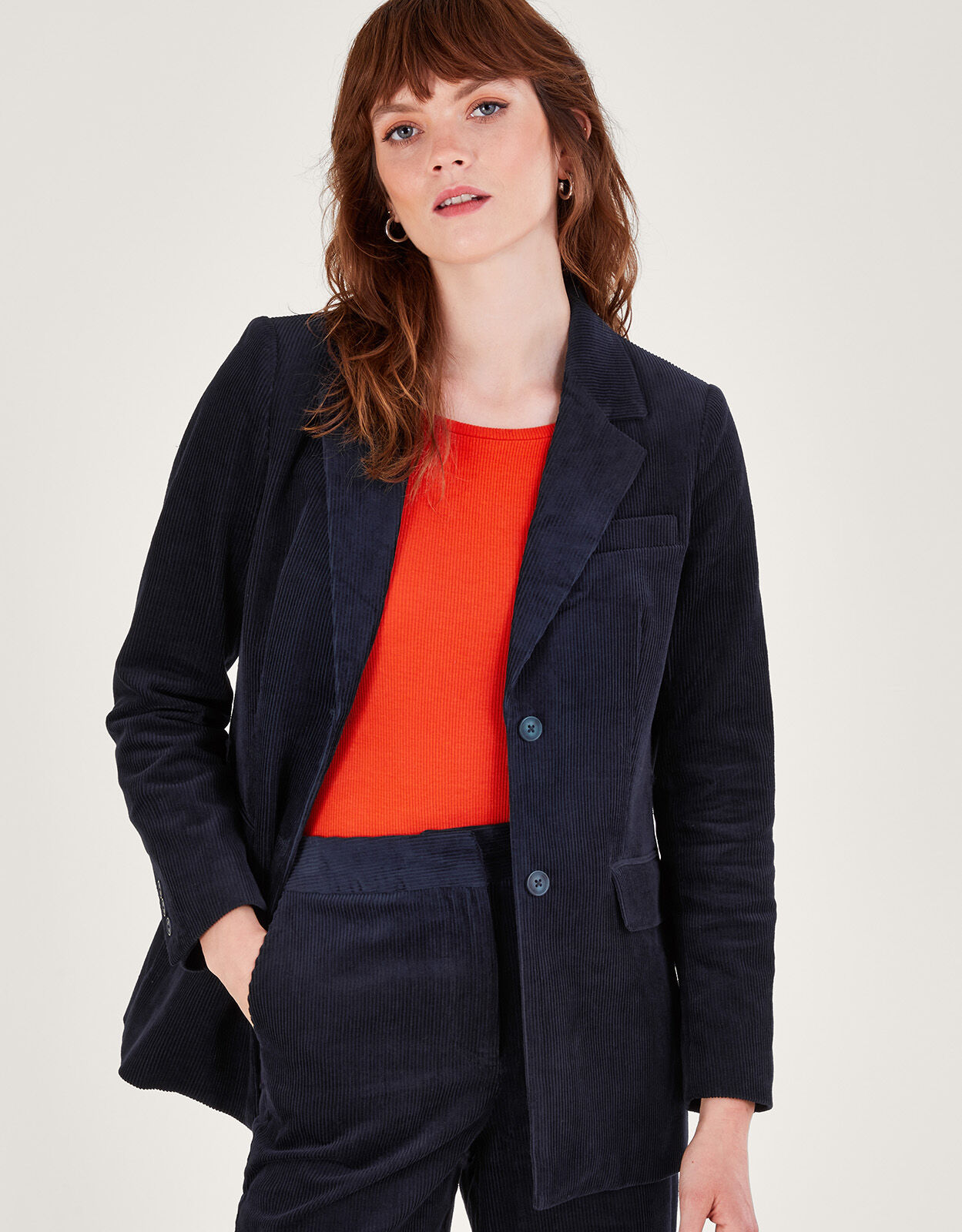 Navy corduroy shop blazer womens