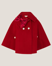 Velvet Bow Cape, Red (RED), large