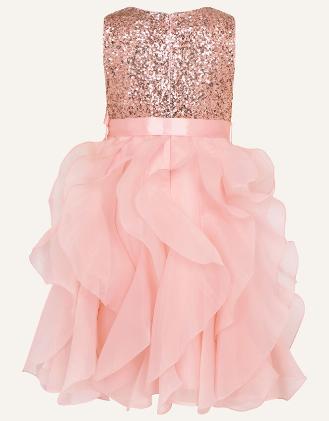 Cancan Sequin Ruffle Dress , Pink (PINK), large