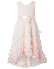 Lace 3D Flower Dress, Orange (PEACH), large