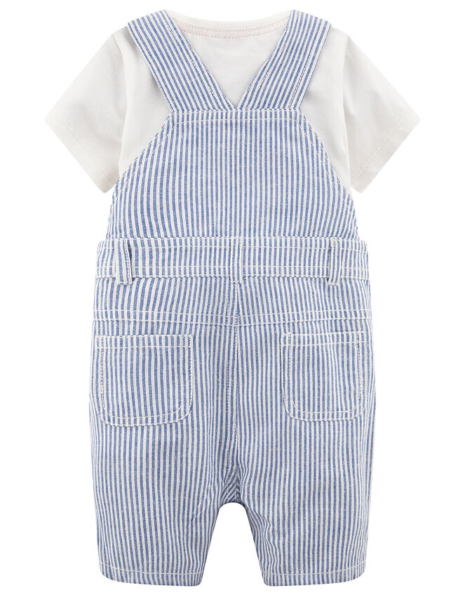 Newborn Baby Gabe Dungaree Set, Blue (BLUE), large