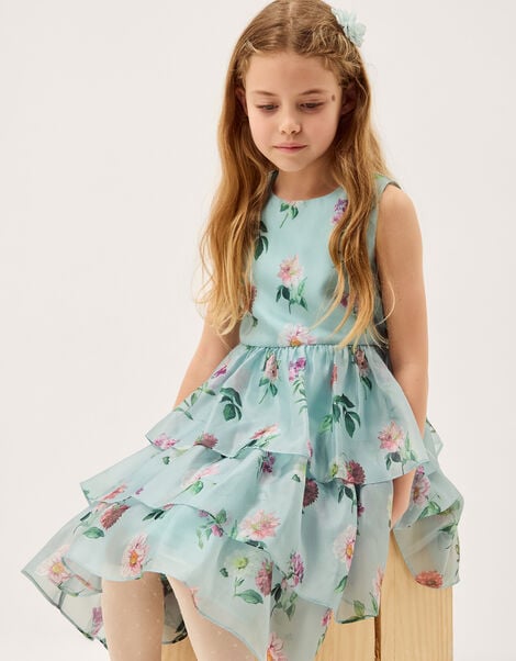 Calla Floral Organza Tiered Party Dress, Multi (MULTI), large