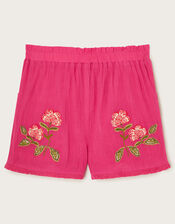 Boutique Rio Embroidered Shorts, Pink (PINK), large