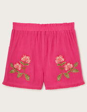 Boutique Rio Embroidered Shorts, Pink (PINK), large