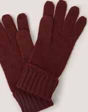 Aster Knitted Gloves, Red (BERRY), large