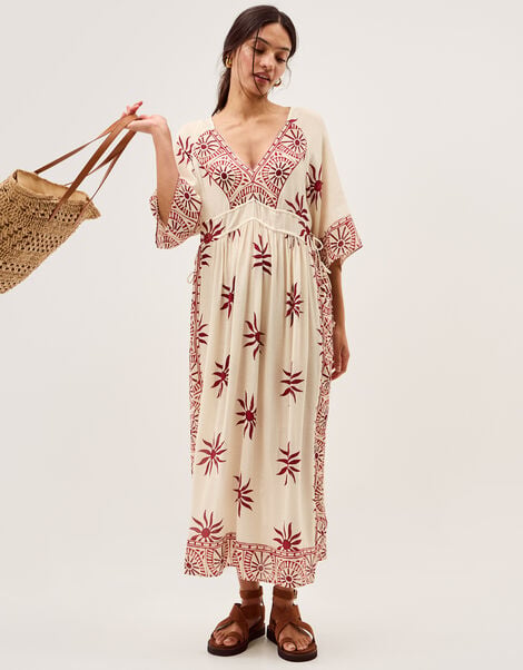 Sunnie Midi Beach Dress, Ivory (IVORY), large