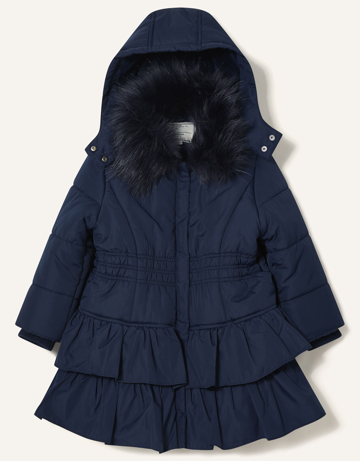 Monsoon girls navy coat sale