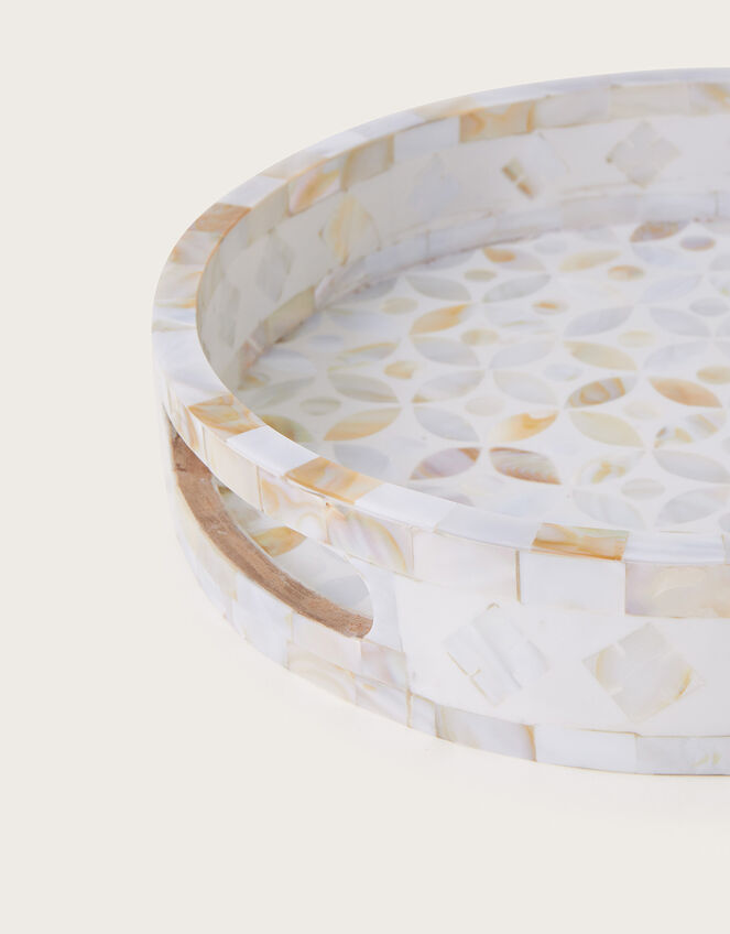 Mother of Pearl Round Tray, , large