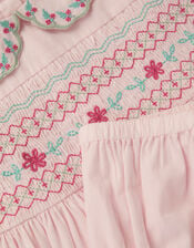 Baby Smocked Dress & Knickers Set, Pink (PINK), large