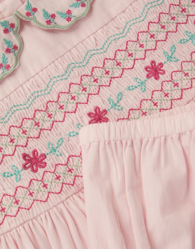 Baby Smocked Dress & Knickers Set, Pink (PINK), large