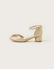 Lace Butterfly Two-Part Heels, Gold (GOLD), large
