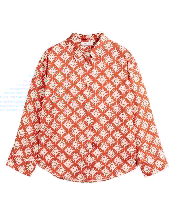 Chinti & Parker Sun Print Shirt , RED BRICK, large