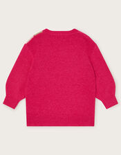Lightning Bolt Intarsia Jumper, Pink (PINK), large