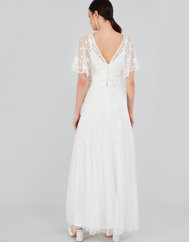 Maggie Embroidered Bridal Dress, Ivory (IVORY), large