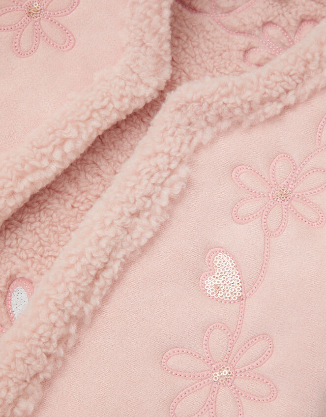 Floral Embellished Suedette Vest, Pink (PINK), large